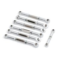 7 Pack Adjustable Metal Tie Rod Linkage for 1/10 Traxxas Slash 4X4 / 2WD RC Replacement Upgrade Parts Accessories Silver