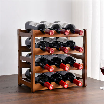 Beusia Beusia Byssherer กรอบไม้ไวน์สร้างสรรค์ทำจากไม้สไตล์ยุโรปขาตั้งขวดไวน์ขาตั้งชั้นไวน์ไม้ทึบ