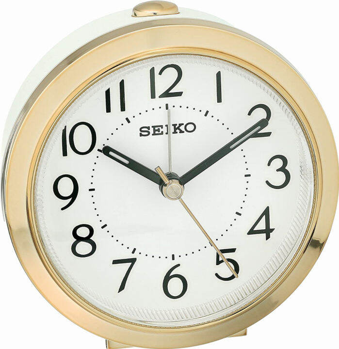 SEIKO Sussex Bedroom Alarm Clock, Gold Lazada.co.th