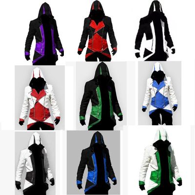 Halloween Christmas Cosplay Conner Jacket Hooded Costume Assassins Creed Medieval Palace Retro Tuxedo QC8191603