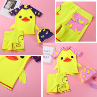 1-8T Child Swimsuit Bimba Cute Little Yellow Duck Bikini Baby Girls Swimwear Summer Fashion Boy Beach Suit Kids Bathing Suit