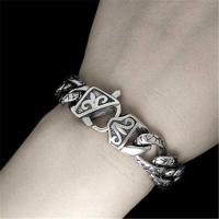 Unisex Retro Chrome Titanium Steel Mens Hearts Bracelet Women Accessories Charm