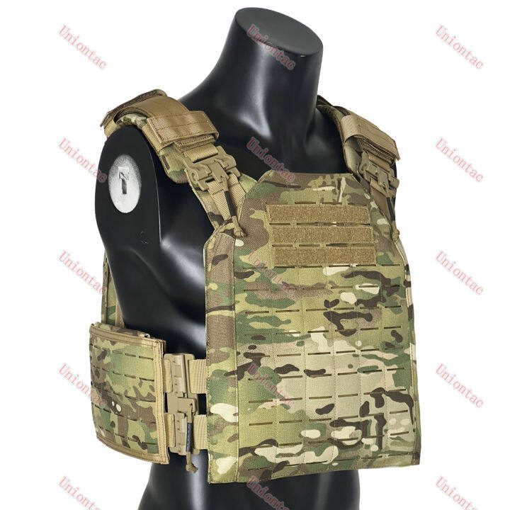 uniontac-เสื้อยุทธวิธีกลางแจ้งเลเซอร์ตัดเต็มระบบ-molle-ผู้ให้บริการแบน-เสื้อกั๊กร่างกาย