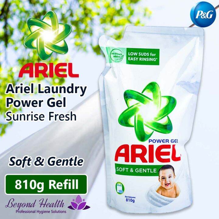 Ariel Power Gel Liquid Detergent Soft & Gentle Refill Pouch 810g