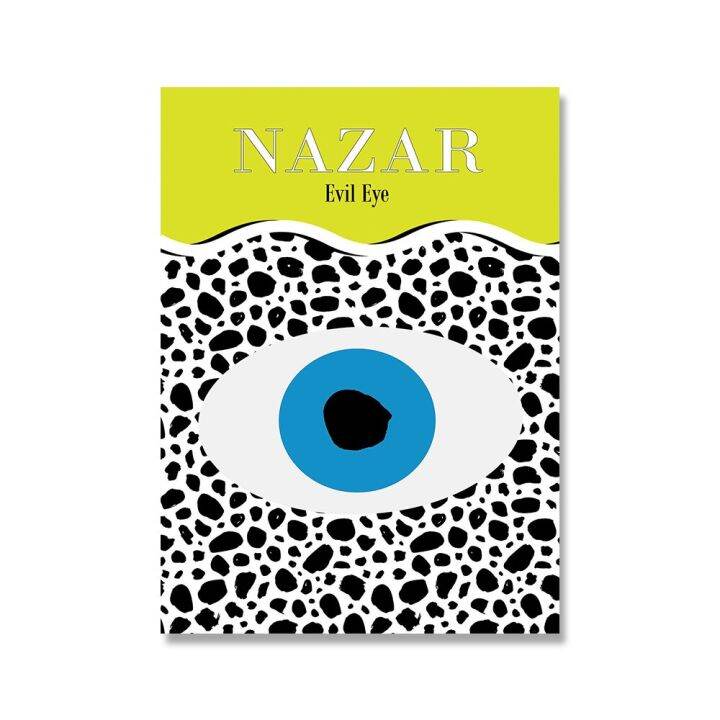 nazar-บทคัดย่อ-evil-eye-art-โปสเตอร์ภาพ-nordic-wall-ภาพจิตรกรรมฝาผนังภาพวาดผ้าใบสำหรับตกแต่งบ้าน