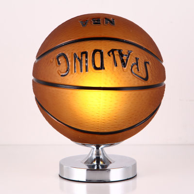 Modern Creative Glass Ball Personality Football Basketball Childrens Lamp Room Bedside Light Writing Reading Lamps