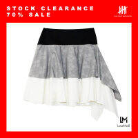 (SIX P.M.) ASYMMETRIC 2 LAYERED SHORT SKIRT / กระโปรงสามสี สองเลเยอร์ กระโปรงสั้น แพทเทินไม่สมมาตร / AW19