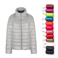 6XL 7XL Woman Ultra Light Duck Down Jackets for Women Long Sleeve Parkas Soft Matt Fabric Short Tops Coat Windbreaker