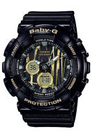 Casio Baby-G นาฬิกาข้อมือผู้หญิง สายเรซิ่น รุ่น BA-120SP,BA-120SP-1A - สีดำ