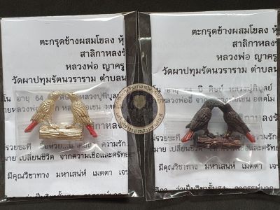 Amulet Charm รับประกันแท้ สาริกาหลงรัง หลวงพ่อญาครูดุง 2561