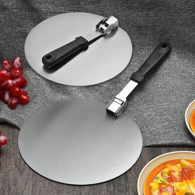 Pizza Shovel Spatula Plastic Handle Foldable Round Stainless Steel Cake Tools Accessories Non-Stick Pastry Paddle Kitchen Baking