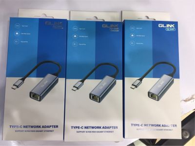 GLINK TYPE-C to RJ45 10/100/1000 GL-041C ตัวแปลง TYPE-C Network Adapter เป็น Lan Gigabit GL041C