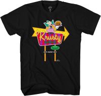 The Simpsons Krusty Burger Clown Sign Mens Adult T-Shirt