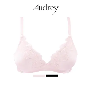 Audrey Style Wireless 5/8 Moulded Push Up Fashion Bra - B Cup Size