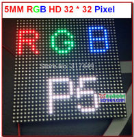 【✆New✆】 SDFW3242 โมดูล Led Diy 5มม. ฟูลคัลเลอร์ Rgb Hd พิกเซล75 1/16สแกน32*32พิกเซล Smd 3 In 1 P5 Led กระเบื้อง Rgb บอร์ดควบคุมไฟ Led แสดงผล