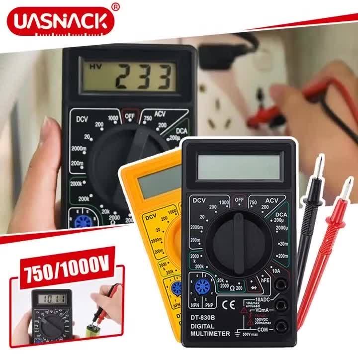 DT830B ACDC LCD Digital Multimeter 7501000V Voltmeter Ammeter Ohm ...