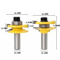 【Thriving】 MULTI DEAL 2Pcs 12Mm 1/2 Shank แผงประตูตู้ Tenon Router Bit ชุดเครื่องตัดกัดสำหรับเครื่องตัดไม้ตัดไม้เครื่องมือ03015