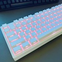 131 Key Backlit RGB white black PBT Keycaps OEM Profile Double-shot Key cap For 60% 61/64/68/87/104 Mechanical Gamer Keyboard