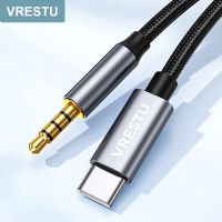 Chaunceybi Type C to 3.5mm Jack AUX Cable Audio Chip 4 Poles Microphone 3 5 HiFi Headset for