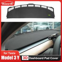 3D Dashboard Cover For Tesla Model 3 Y Non-Slip Sun Shade Dashboard Protection Mats Nubuck Leather Pads Car Interior Accessories