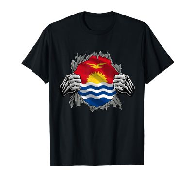 100% Cotton Super Gilbertese Kiribati Flag Country Roots Heritage เสื้อยืดผู้ชายผู้หญิง UNISEX T เสื้อขนาด S-6XL