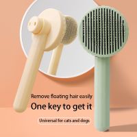 Pet Hair Removal Comb Cat Brush Self Cleaning Slicker Brush for Cats Dogs Hair Remover Scraper Pet Grooming Tool Cat Accessories Brushes  Combs