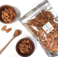 พีเเคน ถั่วไขมันดี เเบบดิบ-เเบบอบ  เกรดพรีเมี่ยม USA ขนาด 250 กรัม  PECAN NUTS [PREMIUM QUALITY]