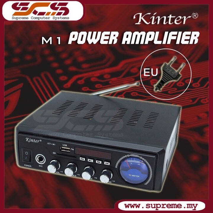 Kinter M1 HiFi Stereo MIC USB SD MP3 / AC DC KARAOKE AMPLIFIER / One