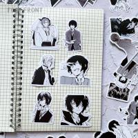 Bungo Stray Dogs Stickers Dazai Osamu Notebook Ledger Decoration Sticker Monochrome Sticker