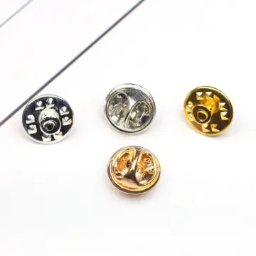 50 Set Tie Tack Blank Pins With Rubber Pin Backs For Butterfly Clutch  Backings