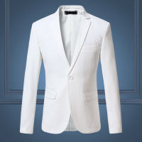 High Quality Gentleman Men Slim Casual White Suit , Large Size nds Mens business Casual Flow of Pure Color Blazers Men