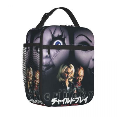 ♀❒❆ Childs Play Chucky Insulated Lunch Bags High Capacity Horror Halloween Meal Container Thermal Bag Tote Lunch Box Office Picnic