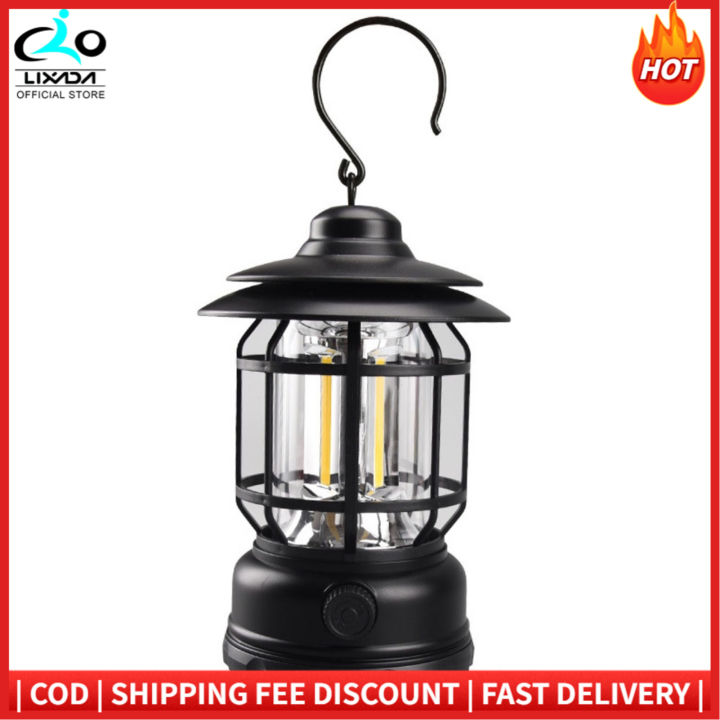 Outdoor Portable Retro Campsite Lantern COB Camping Light