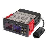 【LZ】☒  1 peça dupla digital termostato termômetro de controle umidade temperatura STC-3028 higrômetro incubadora