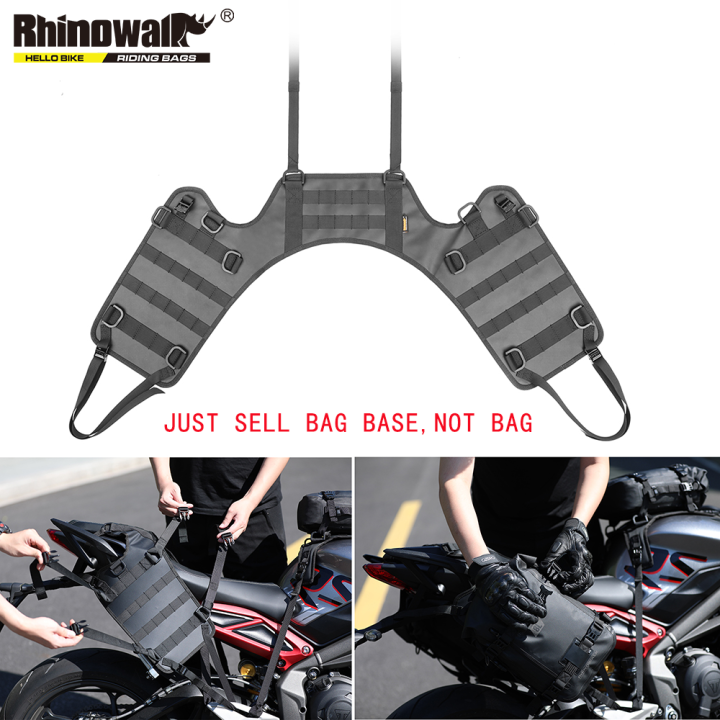 rhinowalk-รถจักรยานยนต์อานกระเป๋าฐานกลับที่นั่งกระเป๋าส่วนเหมาะกับสากลมอเตอร์หางกระจาดกระเป๋าติดตั้ง-pad-แร็คกระเป๋าด้านข้างวิบากอุปกรณ์เสริม