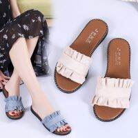 Women Summer Sweet Comfortable Casual Sandals Clip Slip Non-slip Fungus Lace Wear-resistant Slippers