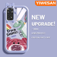 YIWESAN เคสสำหรับ Xiaomi MI Redmi Note 11 11 S Note 10S Note 10S Poco M5s Note 11 SE เคสการ์ตูนน่ารักสตรอเบอร์รี่หมี Softcase น่ารักกรอบเคสกันกระแทกกล้องเคสใส่ Tpu