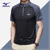 ▫ ฤดูใบไม้ผลิและฤดูร้อนใหม่ Mizuno เสื้อผ้าแห้งเร็วผู้ชายกีฬากลางแจ้งฟิตเนสคอปกกอล์ฟผู้ชายแขนสั้นเสื้อยืดเสื้อ