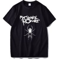 [Lanbo clothing] My Chemical Romance T เสื้อพิมพ์ลายตัวอักษรผู้ชายแฟชั่นสำหรับผู้หญิงผ้าฝ้ายขนาดใหญ่เสื้อยืดเด็กฮิปฮอปสำหรับเด็กผู้ชายเสื้อยืดเปิดไหล่เสื้อผ้าสีดำ