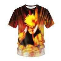 T-shirt Fashion Mens 2022 New Bandai Naruto 3D Print Cool Summer Short Sleeve Cartoon Anime Clothing Top