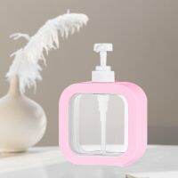 Transparent Refillable Bottle Reusable Square Refillable Pump Bottle Large Capacity Portable Sub-bottling for Bathroom Kitchen