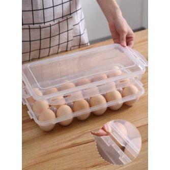กล่องใส่ไข่-กล่องเก็บไข่-ที่เก็บไข่-ถาดไข่-แผงไข่-กล่องหลุมเก็บไข่-ให้ไข่สดนานขึ้น-วางซ้อนได้-egg-storage-10-18-ฟอง