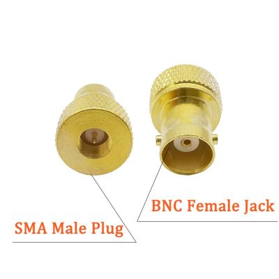 2Pcs SMA Antenna Connector Gold-plated SMA Male Plug to BNC Female Jack RF Coax Connector SMA-BNC Serie Radio Coaxial Adapter Electrical Connectors