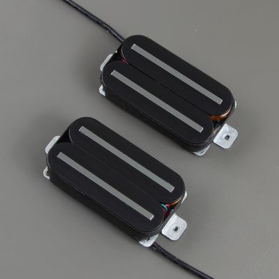 FLEOR Set of Neck &amp; Bridge Hot Dual Rails Humbucker Pickup Electric Guitar Pickup  White/Black Guitar Bass Accessories