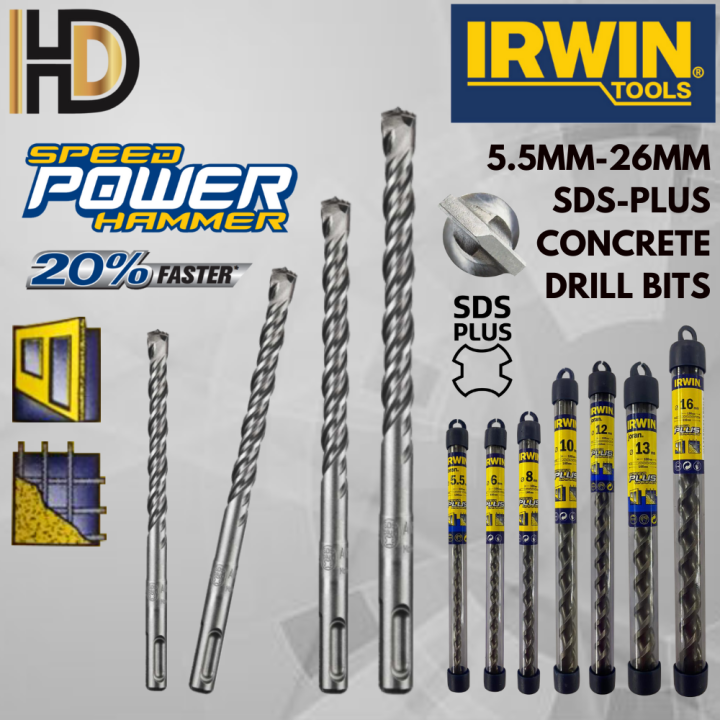 IRWIN JORAN SDS PLUS Concrete / Mansory Drill Bits SDS+ ( 5.5MM 26MM