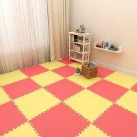 Foam Wooden Floor Crawling Mat Supplies Childrens Plaid Assembled Floor Mat Drop-Resistant Childrens Double-Sided Rubber Pad Sound Insulation