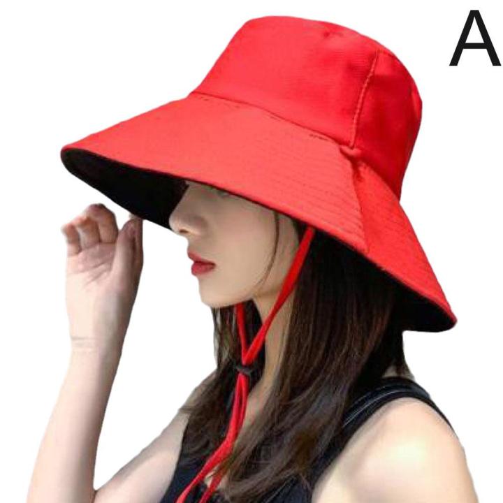 หมวกผู้หญิงขอบใหญ่ใบหน้าคอพนังระบายอากาศได้กันแดดหมวกบังแดดกลางแจ้งสำหรับฤดูร้อน-r8g5