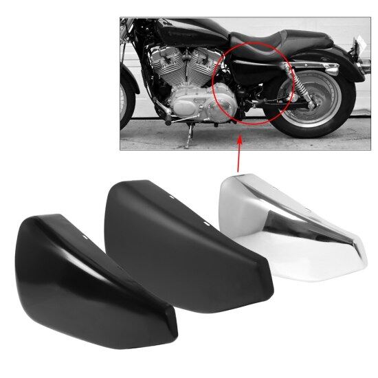 1 cái nắp pin bên trái xe máy chrome màu đen thép cho harley sportster 48 - ảnh sản phẩm 1