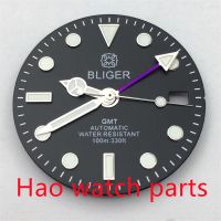 hot【DT】 BLIGER  29mm blue green orange watch dial fit NH34 3804 movement 3 oclock crown 3.8