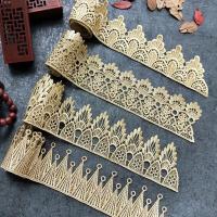 【YF】 Gold water soluble embroidery crown flower lace trim fabric headscarf hair accessories